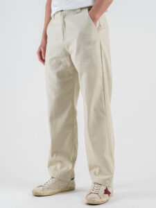 BERNA Pantalone in cotone leggero con gamba morbida 251137 Beige (2)