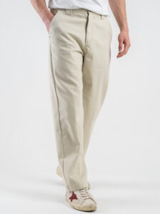 BERNA Pantalone in cotone leggero con gamba morbida 251137 Beige (3)