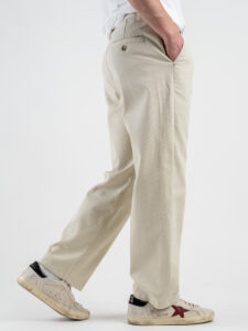 BERNA Pantalone in cotone leggero con gamba morbida 251137 Beige (4)