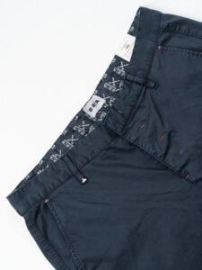 BERNA Pantalone in cotone leggero con pences 251104 Blu (3)
