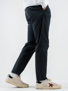 BERNA Pantalone in cotone leggero con pences 251104 Blu (4)