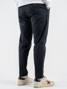 BERNA Pantalone in cotone leggero con pences 251104 Blu (5)