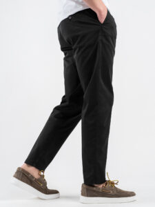 BERNA Pantalone in cotone leggero con pences 251104 Nero (4)