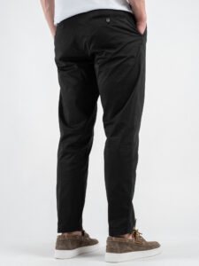 BERNA Pantalone in cotone leggero con pences 251104 Nero (5)