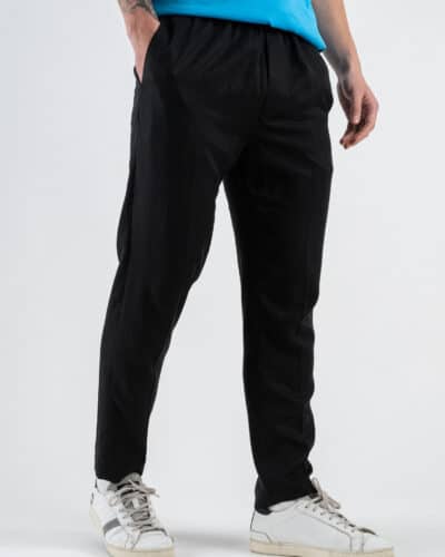 BERNA Pantalone leggero con coulisse in tessuto tencel 251089 Nero 3 Nuovi Arrivi