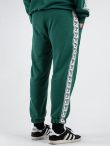 BERNA Pantalone tuta in cotone con banda laterale 251066 Evergreen (1)
