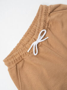 BERNA Pantalone tuta in cotone con polsino sul fondo 251071 Cammello (2)