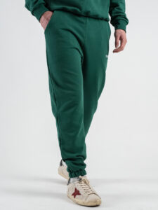 BERNA Pantalone tuta in cotone con polsino sul fondo 251071 Evergreen (3)