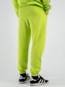 BERNA Pantalone tuta in cotone con polsino sul fondo 251071 Lime (4)