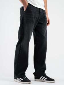 BERNA Pantalone work a gamba morbida 251018 Nero (3)