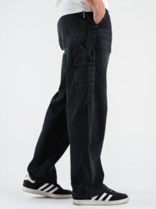 BERNA Pantalone work a gamba morbida 251018 Nero (4)