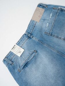 BERNA Pantalone work a gamba morbida 251019 Blue Denim (3)