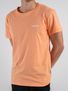 BERNA T-shirt in cotone con logo sul cuore 251072 Albicocca (2)