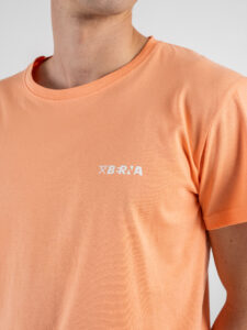 BERNA T-shirt in cotone con logo sul cuore 251072 Albicocca (3)