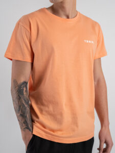 BERNA T-shirt in cotone con logo sul cuore 251072 Albicocca (4)