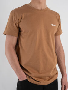 BERNA T-shirt in cotone con logo sul cuore 251072 Cammello (2)