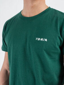 BERNA T-shirt in cotone con logo sul cuore 251072 Evergreen (4)