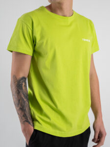 BERNA T-shirt in cotone con logo sul cuore 251072 Lime (1)