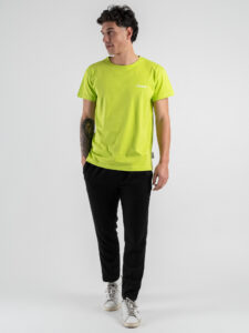 BERNA T-shirt in cotone con logo sul cuore 251072 Lime (2)