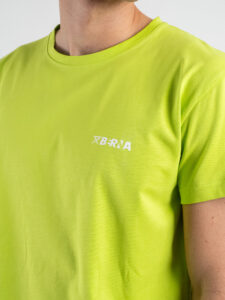 BERNA T-shirt in cotone con logo sul cuore 251072 Lime (4)