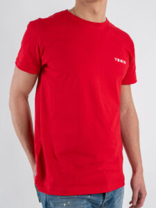 BERNA T-shirt in cotone con logo sul cuore 251072 Rosso (1)