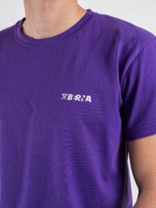 BERNA T-shirt in cotone con logo sul cuore 251072 Viola (4)