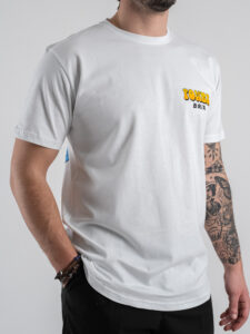BERNA T-shirt in cotone con stampa FLOWER POWER 251356 Bianco (1)