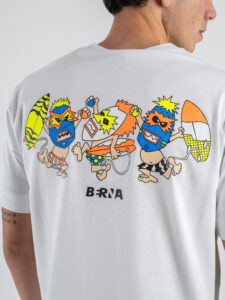 BERNA T-shirt in cotone con stampa MAYA 251323 Bianco (1)