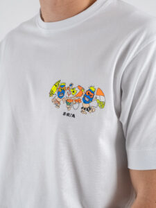 BERNA T-shirt in cotone con stampa MAYA 251323 Bianco (2)