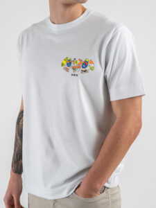 BERNA T-shirt in cotone con stampa MAYA 251323 Bianco (4)