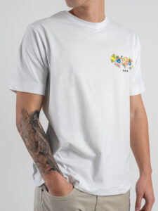 BERNA T-shirt in cotone con stampa MAYA 251323 Bianco (5)