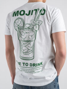 BERNA T-shirt in cotone con stampa MOJITO 251081 Bianco (1)
