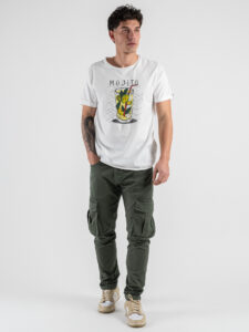 BERNA T-shirt in cotone con stampa MOJITO 251292 Panna (2)