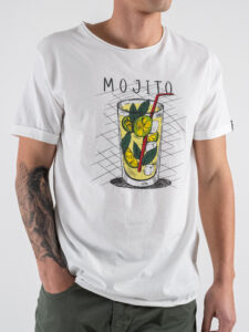 BERNA T-shirt in cotone con stampa MOJITO 251292 Panna (3)