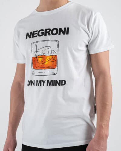 BERNA T shirt in cotone con stampa NEGRONI 251291 Bianco 2 Nuovi Arrivi