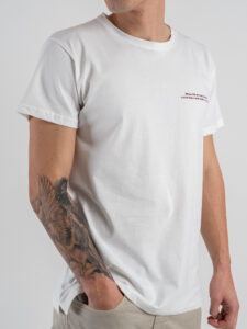 BERNA T-shirt in cotone con stampa NEGRONI 251299 Panna (1)
