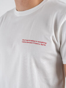 BERNA T-shirt in cotone con stampa SPRITZ 251290 Bianco (1)