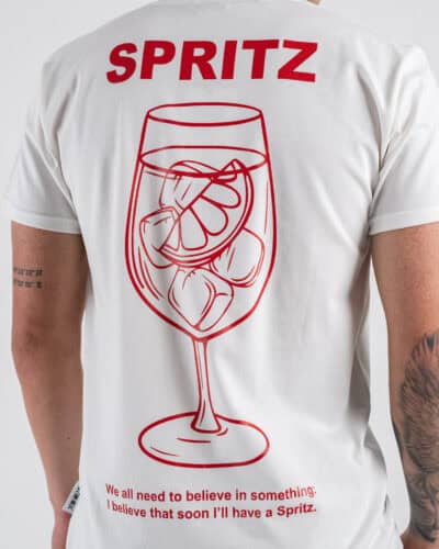 BERNA T shirt in cotone con stampa SPRITZ 251290 Bianco 2 Nuovi Arrivi