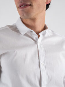 BL11 Camicia in cotone con colletto microlavorata 4234030002 Bianco (4)