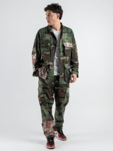 BL11 Giacca camicia camouflage con toppe 47BL (2)