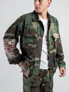 BL11 Giacca camicia camouflage con toppe 47BL (3)