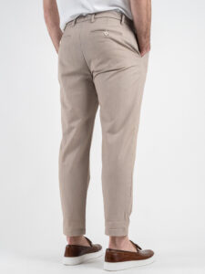 BL11 Pantalone chinos da abito con bottone e coulisse in vita BL2508264 Khaki (1)