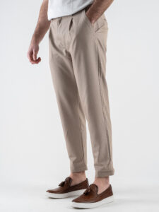 BL11 Pantalone chinos da abito con bottone e coulisse in vita BL2508264 Khaki (2)