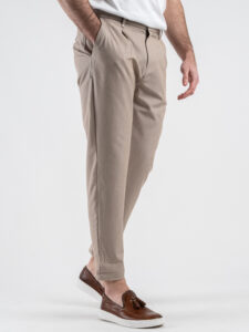 BL11 Pantalone chinos da abito con bottone e coulisse in vita BL2508264 Khaki (3)