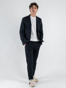 BL11 Pantalone chinos da abito con in tessuto tecnico BL25023 Blu (2)