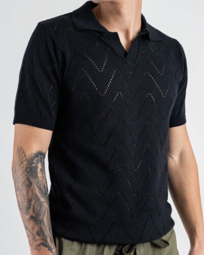 BL11 Polo in maglia traforata 03LD Navy 5 Nuovi Arrivi