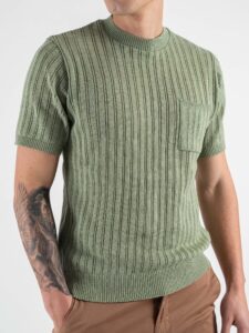 BL11 T-shirt in maglia traforata 03LD Navy (4)