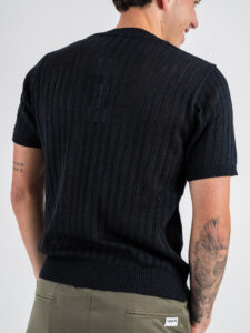 BL11 T-shirt in maglia traforata 03LD Navy (6)