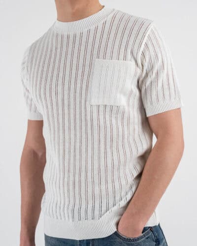 BL11 T shirt in maglia traforata 03LD Panna 4 Nuovi Arrivi