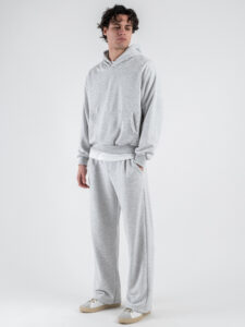 Completo tuta over leggero con felpa cappuccio boxy fit + pantalone baggy AD2122 Grigio Nike (6)